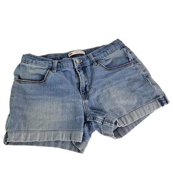 Levi's Shorty Short Cuff Stretch Denim Short 14 Reg - Picture 1 of 9